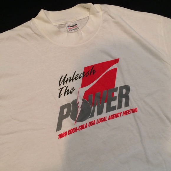 Vintage Coca Cola Stedman 1989 Unleash The Power T Shirt - Picture 2 of 7